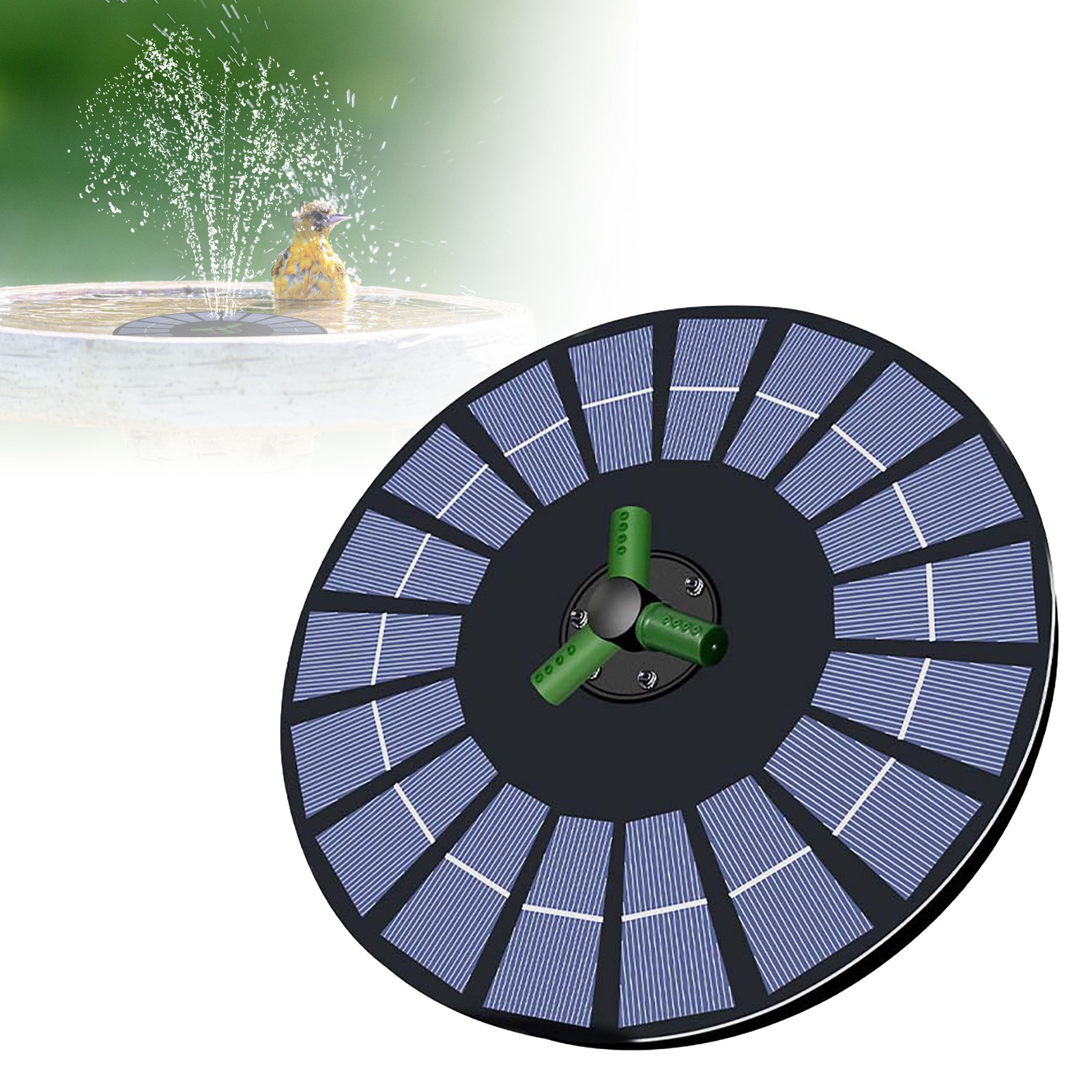 syytpdjjd Solar Light – Solar Powered Water Feature With LED For Garden Pond And Patio Smart Light Bulb Outdoor Fence Lights String Sprinkler Covers for outside 18x24 Industrial Floor Lamp with Panel